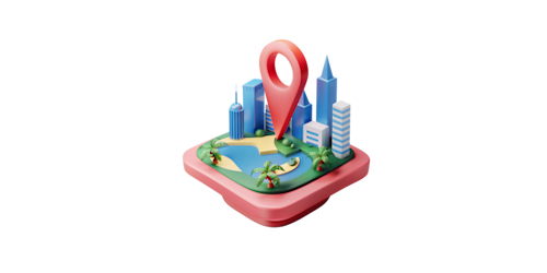 Ein Bild, welches einen Standort in einer Stadt zeigt.